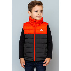 Trespass Oskar Kids ColdHeat Puffer Vest Jacket Size 7/8 Orange Drk Gray
